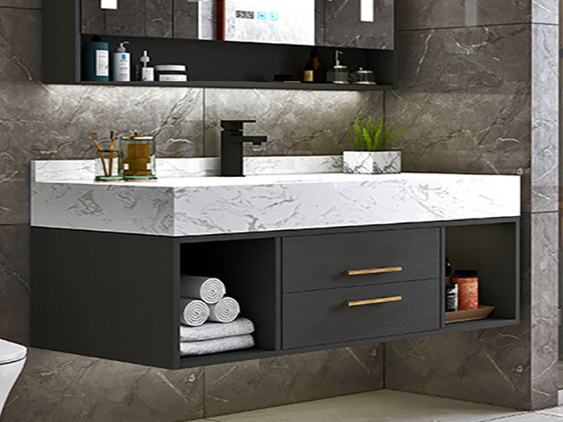 Open storage bathroom design by Homzelite.