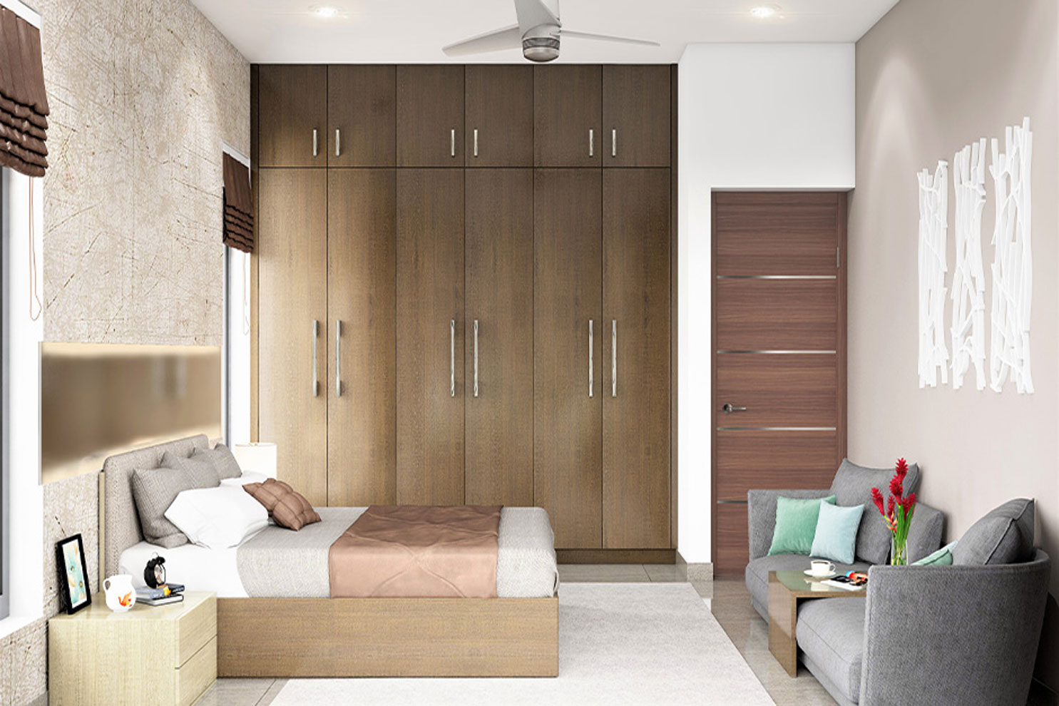 Master bedroom interior design by Homzelite.